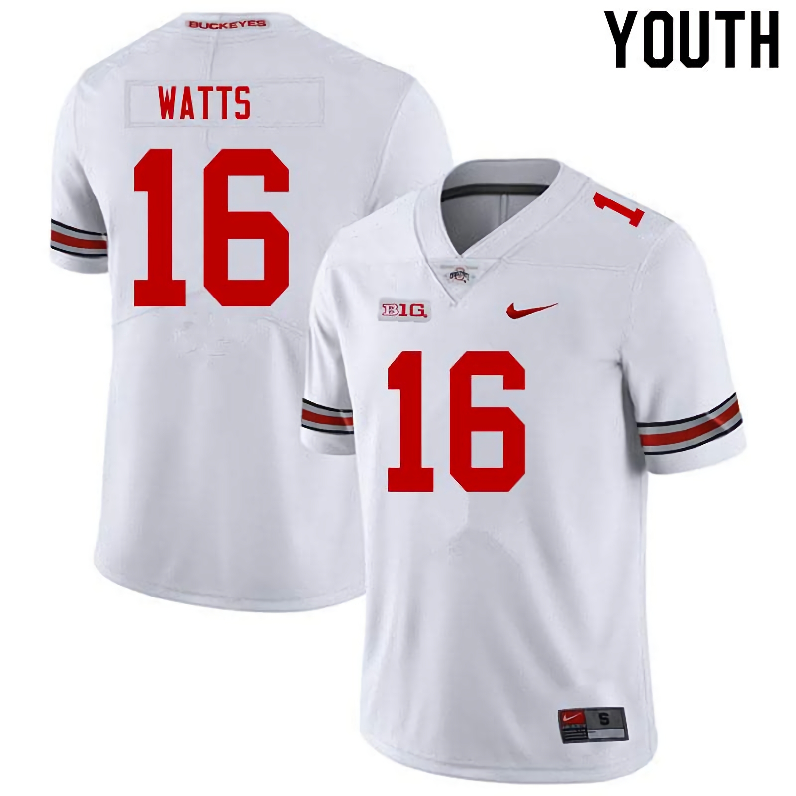 Ryan Watts Ohio State Buckeyes Youth NCAA #16 Nike White College Stitched Football Jersey XAW7556AW